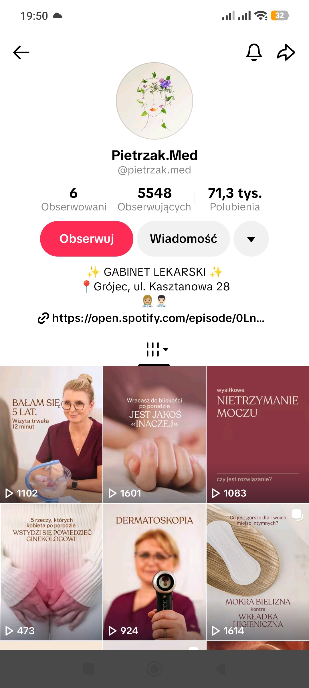 Profil TikTok Pietrzak.Med